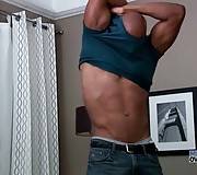 Muscled Black Dude Is Caressing Himself 1